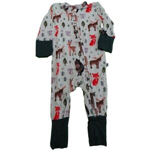 Mamalulu forest friends zippie romper 3-6